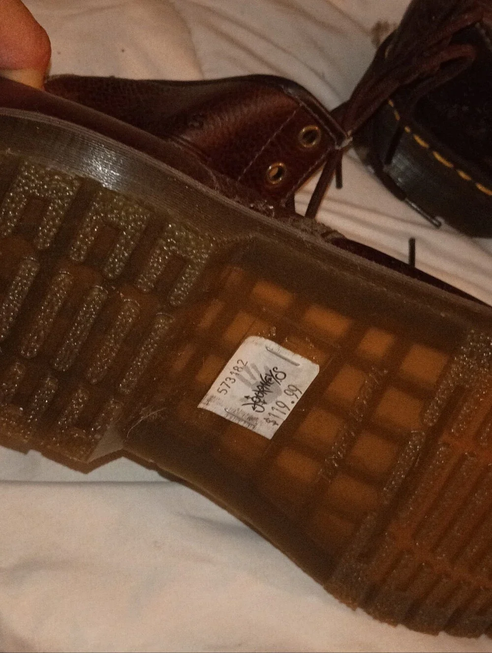 Dr. Martens Brown Leather Lace-Up Work Boots Size 10 Men's